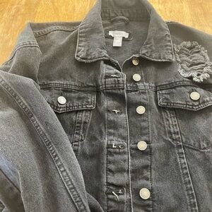 Forever 21 Black Jean Jacket
